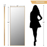 Espejo de cuerpo entero de 59 pulgadas, espejo grande rectangular para dormitorio