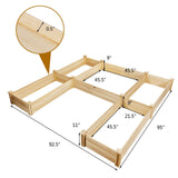 U-Shaped Wooden Garden Raised Bed for Backyard and Patio