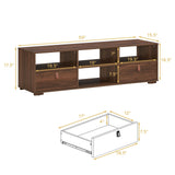 TV Stand Entertainment Media Center Console for TV's up to 60 Inch with Drawers Walnut