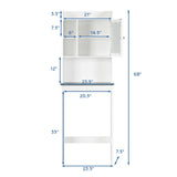 Armario blanco para baño ahorrador de espacio, sobre inodoro