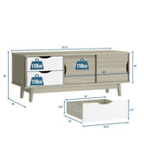 Mueble de TV para televisores de hasta 60 pulgadas, mesa consola multimedia con almacenamiento con puertas
