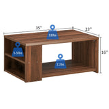 Mesa de centro Mesa auxiliar de sofá con estantes de almacenamiento