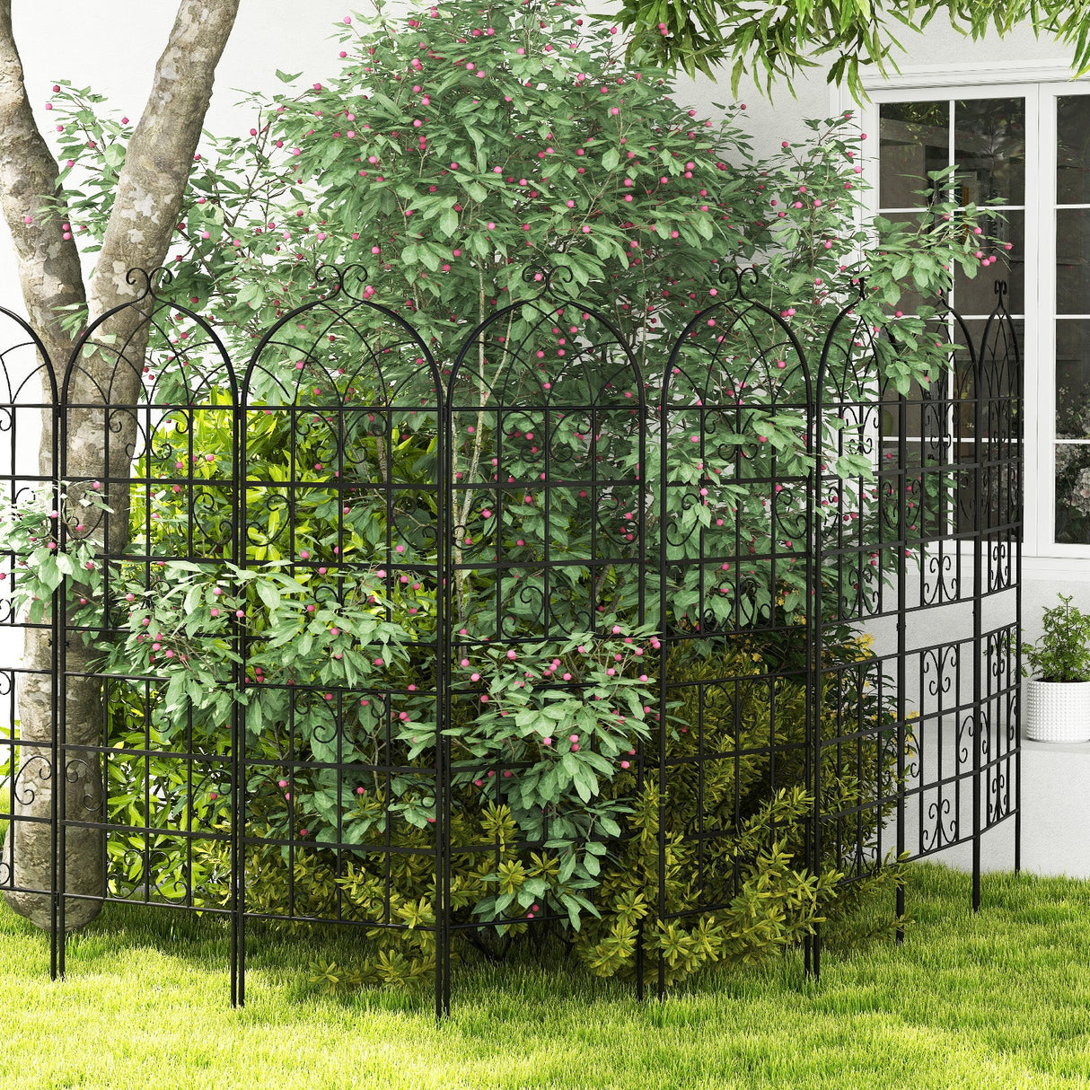 2/4 Pack 71 x 20 Inch Metal Garden Trellis for Climbing Plants