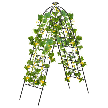 Paquete de 2/4 unidades de celosías metálicas para jardín de 71 x 20 pulgadas para plantas trepadoras