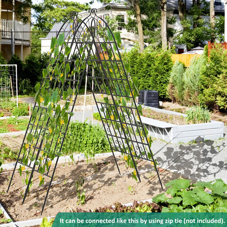 Paquete de 2/4 unidades de celosías metálicas para jardín de 71 x 20 pulgadas para plantas trepadoras