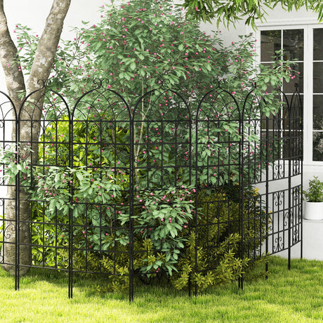 Paquete de 2/4 unidades de celosías metálicas para jardín de 71 x 20 pulgadas para plantas trepadoras