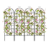 2/4 Pack 71 x 20 Inch Metal Garden Trellis for Climbing Plants