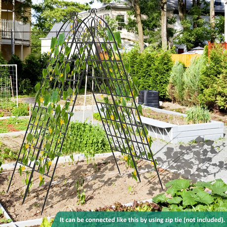 Paquete de 2/4 unidades de celosías metálicas para jardín de 71 x 20 pulgadas para plantas trepadoras
