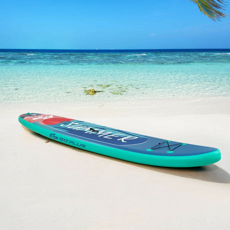 Tabla de paddle surf hinchable de 10 pies con mochila, correa y remo de aluminio