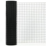 Malla de alambre soldada con recubrimiento de vinilo negro de calibre 16, 36 x 50 pulgadas, de 1.5 pulgadas