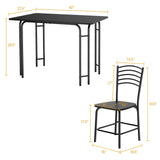 Juego de comedor rectangular de madera de 5 piezas