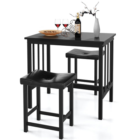 Juego de comedor moderno de 3 piezas a la altura de la encimera