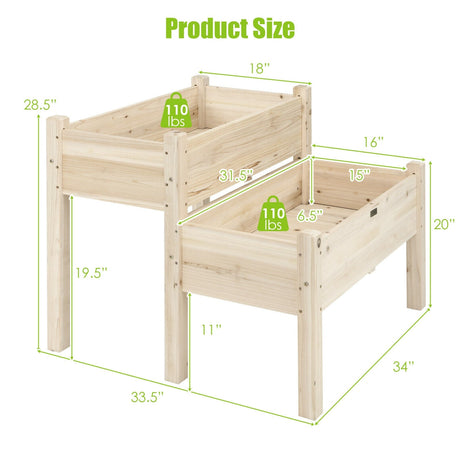 2 niveles de madera