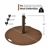 Soporte de base para sombrilla de patio de 50 libras con ruedas