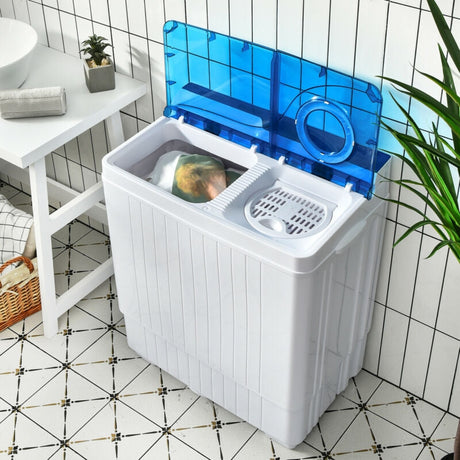 Lavadora semiautomática portátil de 26 libras con bomba de drenaje incorporada
