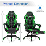 Silla gaming ajustable con reposapiés