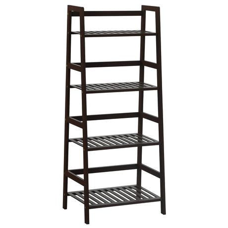 4-Tier Bamboo Plant Rack with Guardrails Stable and Space-Saving