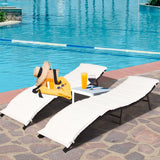 2 Sillas Plegables para Tumbona de Patio