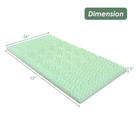 Cubrecolchón Cómodo de Espuma Aireada Refrigerante de 3 Pulgadas