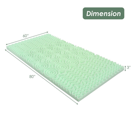 Cubrecolchón Cómodo de Espuma Aireada Refrigerante de 3 Pulgadas