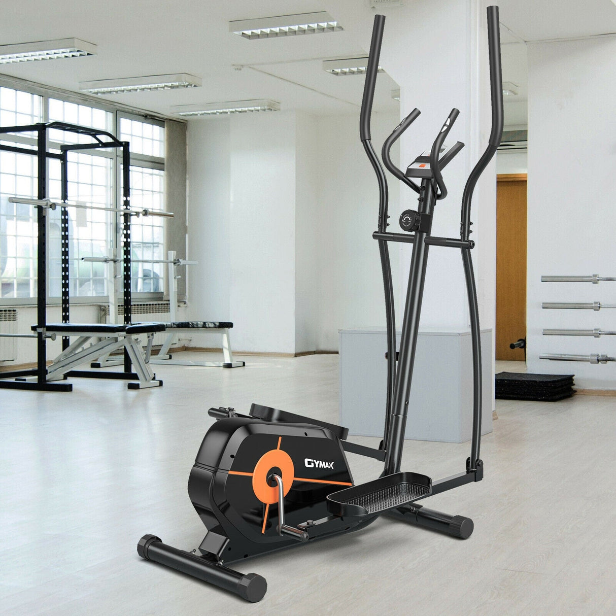 Máquina Elíptica de Ejercicio con Resistencia Magnética y Monitor LCD