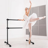 4 Feet Double Ballet Barre Bar with Adjustable Height