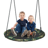 Columpio de árbol platillo volador de 40 pulgadas para exteriores con cuerdas ajustables, regalo para niños