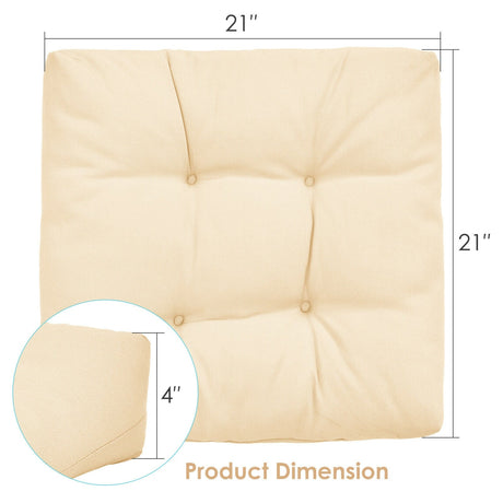 Cojines de 21 x 21 pulgadas para asientos de sillas de patio para uso en interiores y exteriores