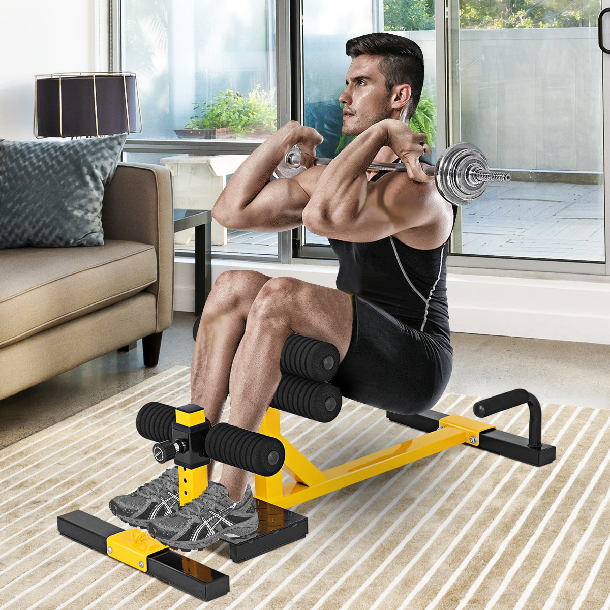 Máquina de gimnasio en casa 3 en 1 para sentadillas Sissy y abdominales