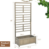 Maceta elevada con celosía para plantas trepadoras