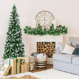 5/6/7.5 Feet Artificial Pencil Christmas Tree with Pine Cones