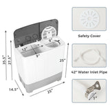2-in-1 Portable 22lbs Capacity Washing Machine with Timer Control