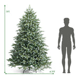 Árbol de Navidad Artificial de 2,13 m con 1260 Puntas Mixtas de PE y PVC