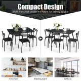 Juego de comedor de 5 piezas con 4 sillas y respaldos