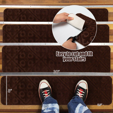 15 Alfombras Antideslizantes Interiores para Escaleras de Madera