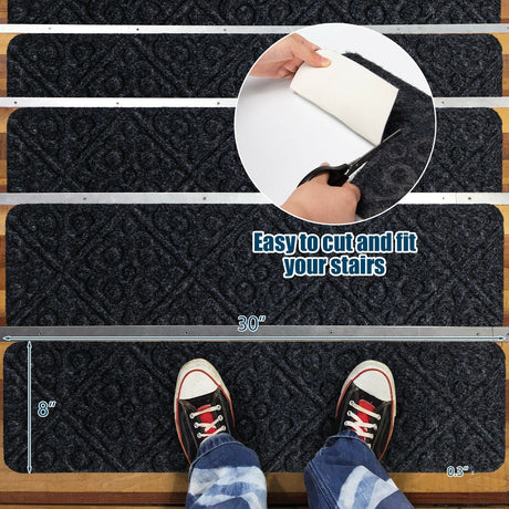 15 Alfombras Antideslizantes Interiores para Escaleras de Madera