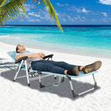 Tumbona Plegable de Playa con 7 Posiciones Ajustables