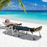 Tumbona Plegable de Playa con 7 Posiciones Ajustables