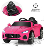 Coche montable de 12 V para niños con control remoto y luces