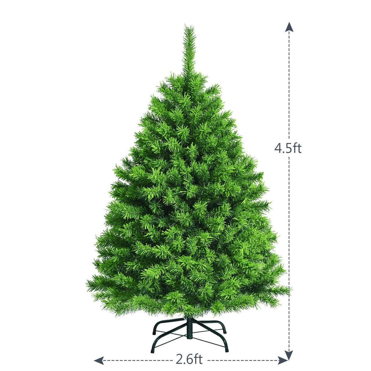 Árbol de Navidad artificial nevado con soporte metálico
