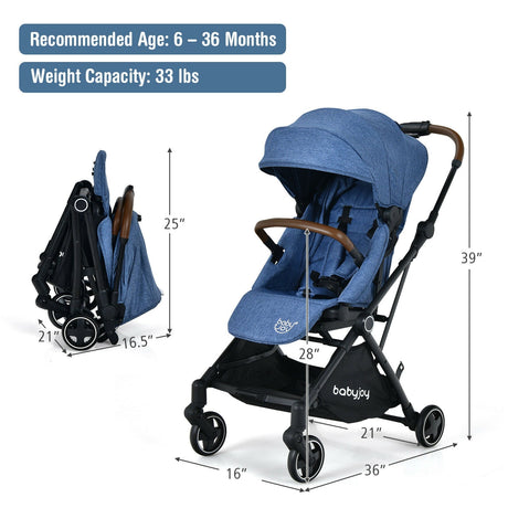 Cochecito de bebé convertible de aluminio 2 en 1 con capota ajustable