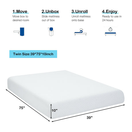 Colchón de espuma de aire de 10 pulgadas para aliviar la presión con funda suave de jacquard
