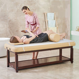 Calentador de cama de masaje de 71 x 31 pulgadas con almohadilla térmica con 5 configuraciones de calor
