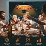 Calentador infrarrojo eléctrico de techo colgante de 1500W con control remoto