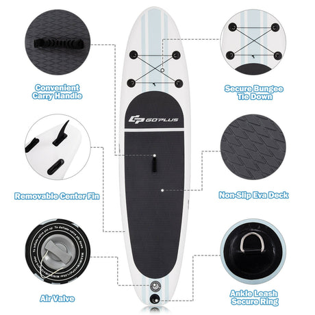 Tabla de Paddle Surf Hinchable de 10 pies con Bomba y Remo