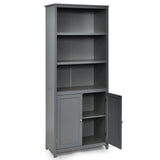 Bookcase Shelving Storage Wooden Cabinet Unit Standing Display Bookcase with Doors