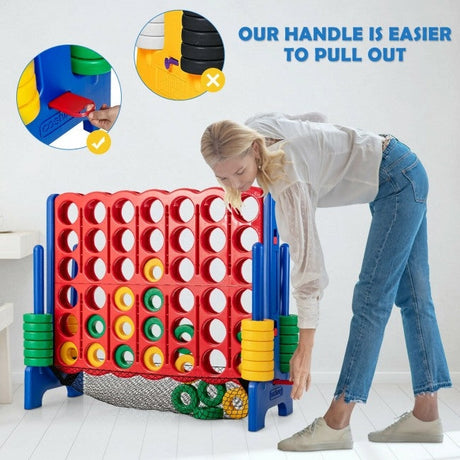 Juego Gigante 4 en raya con almacenamiento de red - Azul