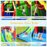 Inflatable Water Slide with Ocean Balls for Kids without Blower