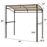 7 x 4.5 Feet Grill Gazebo Outdoor Patio Garden BBQ Canopy Shelter-Brown