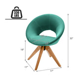 Sillón giratorio con asiento tapizado extragrande para oficina en casa